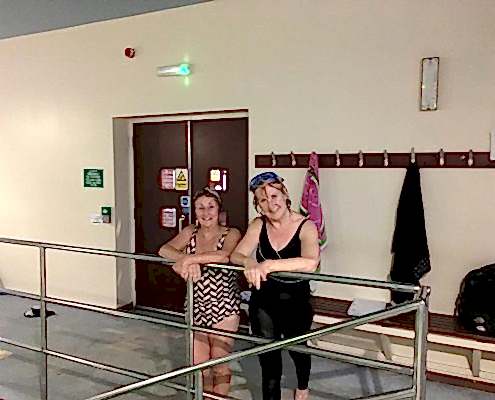 Bernadette and Jacqueline after a Front Crawl lesson Bernadette and Jacqueline after a Front Crawl lesson